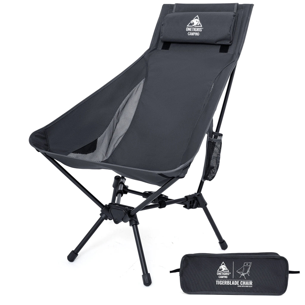 OneTigris Portable Tigerblade Campingstühle Klappstuhl Angelstuhl Für Trekking BBQ Partys Garten Strand Indoor-Einsatz