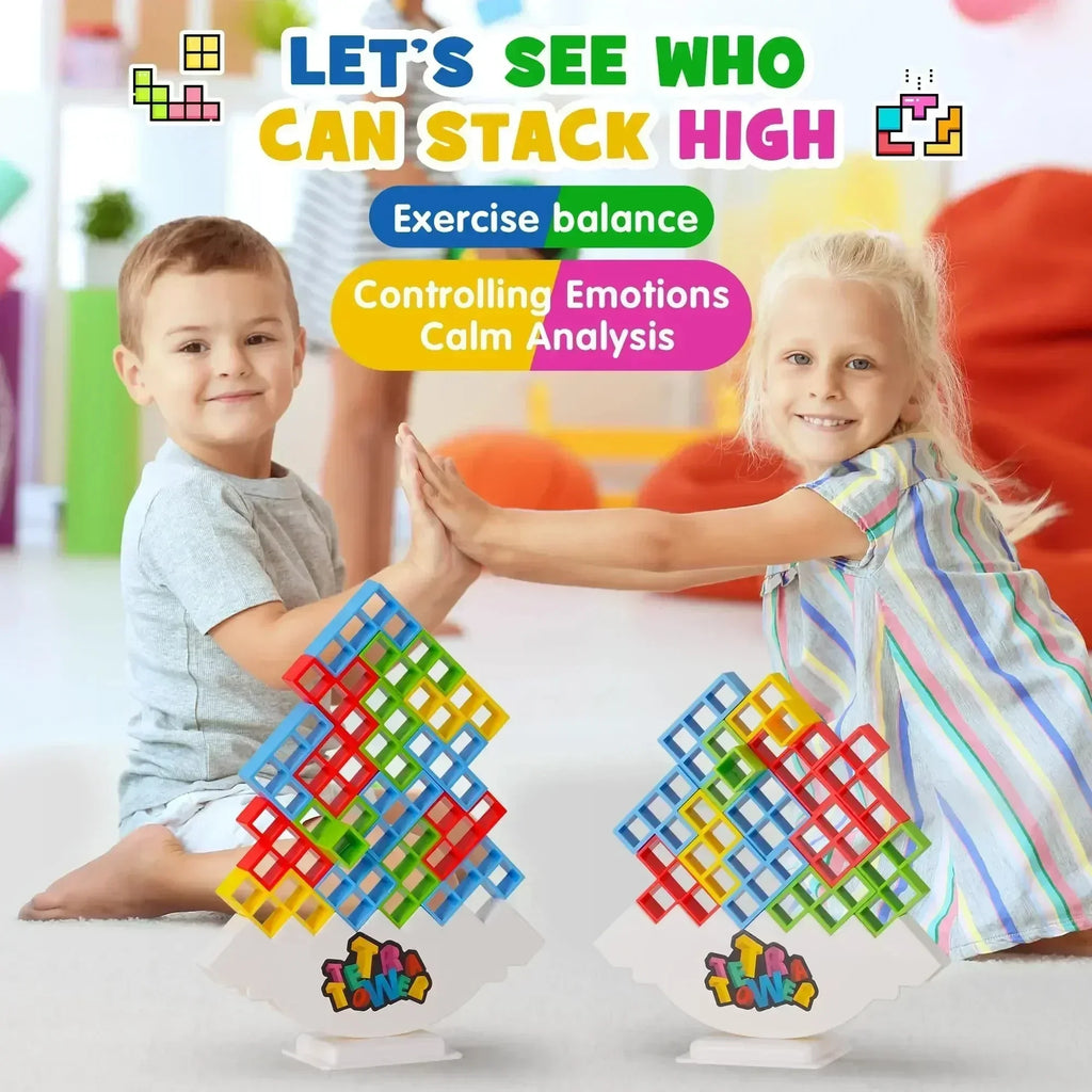 Puzzles Tetra Tower Lustiges Balance-Stapelspiel für Kinder, Erwachsene, Freunde, Teams, Wohnheime, Familien-Spieleabend, Partys, Geschenke