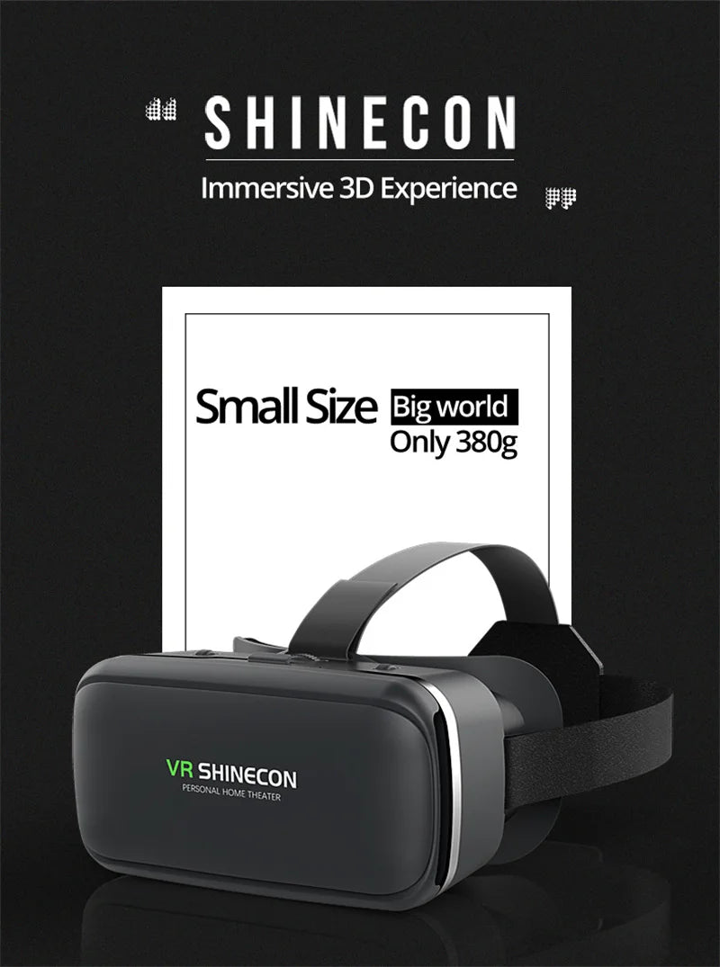 VR Shinecon 10.0 Helm 3D-Brille Virtual Reality Headset für Smartphones VR-Brille Videospiel Fernglas