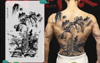 Magic Juice Tinte Wasserdichte Tattoo Aufkleber Große Größe Kräutersaft Temporäre Tattoos Männer Body Art Drache Tiger