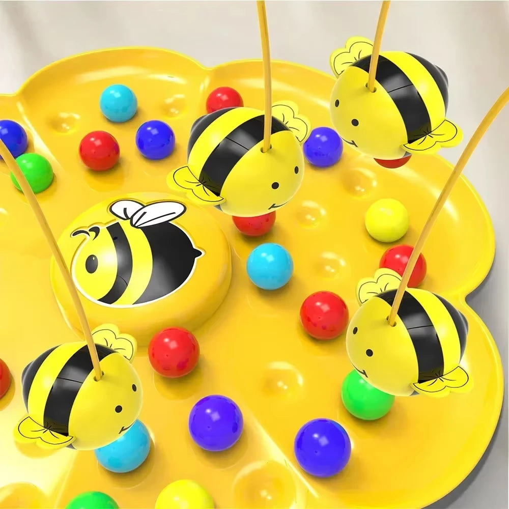 Bumble Bee Magnetspiel Lustige Familienbrettspiele Montessori Sortierpuzzle Angelspiel Interaktive Spiele für Kinder und Erwachsene