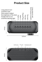 Radiowecker FM Bluetooth Lautsprecher Tragbarer Subwoofer Caixa De Som Sound Box Musik Drahtlose Mini Tieftöner Bocina Lampensäule