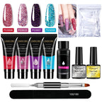 LIMEGIRL Nagelkunst-Set Poly-Nagelgel-Verlängerungs-Soak-Off-Gel-Set Nagelkunst-Acrylgel-Lack-Set für Anfänger Halbpermanentes Gel So