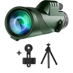 80x100 HD ZOOM Leistungsstarkes monokulares Teleskop Tragbares Fernglas Langstrecken-Teleskop Jagd Camping mit Stativ und Telefonclip