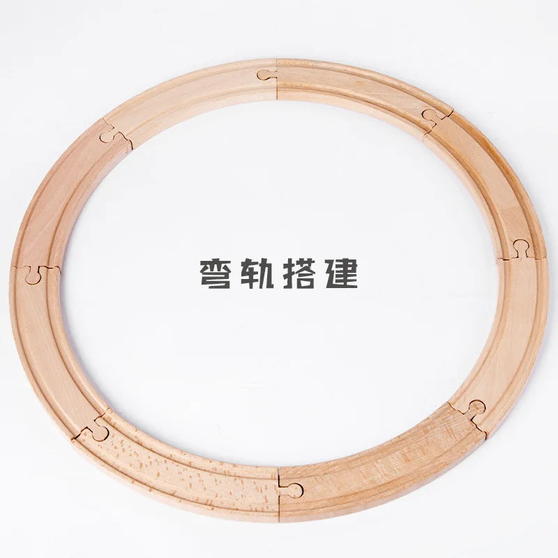 Hölzerne Eisenbahn-Schienen-Montagespielzeuge Für Alle Thomas Züge Auto-Brückenpfeiler Ampel Buche Hölzerne Eisenbahn Kinder Kreatives Spielzeug