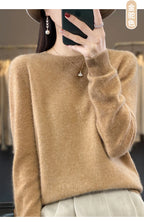 100 % Merinowolle Pullover Damen O-Ausschnitt Kaschmir Strickwaren Female Pullover Herbst Winter Freizeit Oberteile Einfarbig Weiche Kleidung