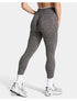 Teveo Eng anliegende, nahtlose Yoga-Leggings mit Leopardenmuster, hautfarbener hoher Elastizität, geeignet als Fitness-Laufhose