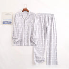 Herren-Hausanzüge Langärmelige Hosenanzüge für Herbst und Winter Pyjamas für Herren Flanell Kariertes Design Pyjamas für Herren