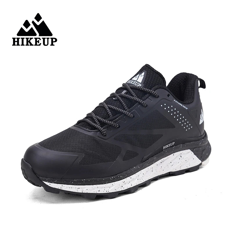 HIKEUP Outdoor Men's Sneakers Women Breathable Trail Running Shoes Hiking Shoes Trail Male Comfort Trekking Running Sneakers