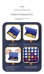 Vier-Gewinnt-Bingo-Schach-Verbindungs-Klassiker-Familienbrettspiel-Spielzeug-Spaß-Lernspielzeug für Kinder-Unterhaltungsspiel