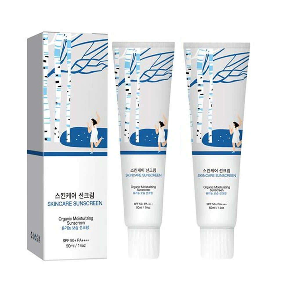 2/1 Stück LSF50+ Sonnencreme Centella Starker UV-Schutz Wasserbasierter Sonnenschutz Sonnenkörper-Sonnenblock Feuchtigkeitsspendende Hautpflege