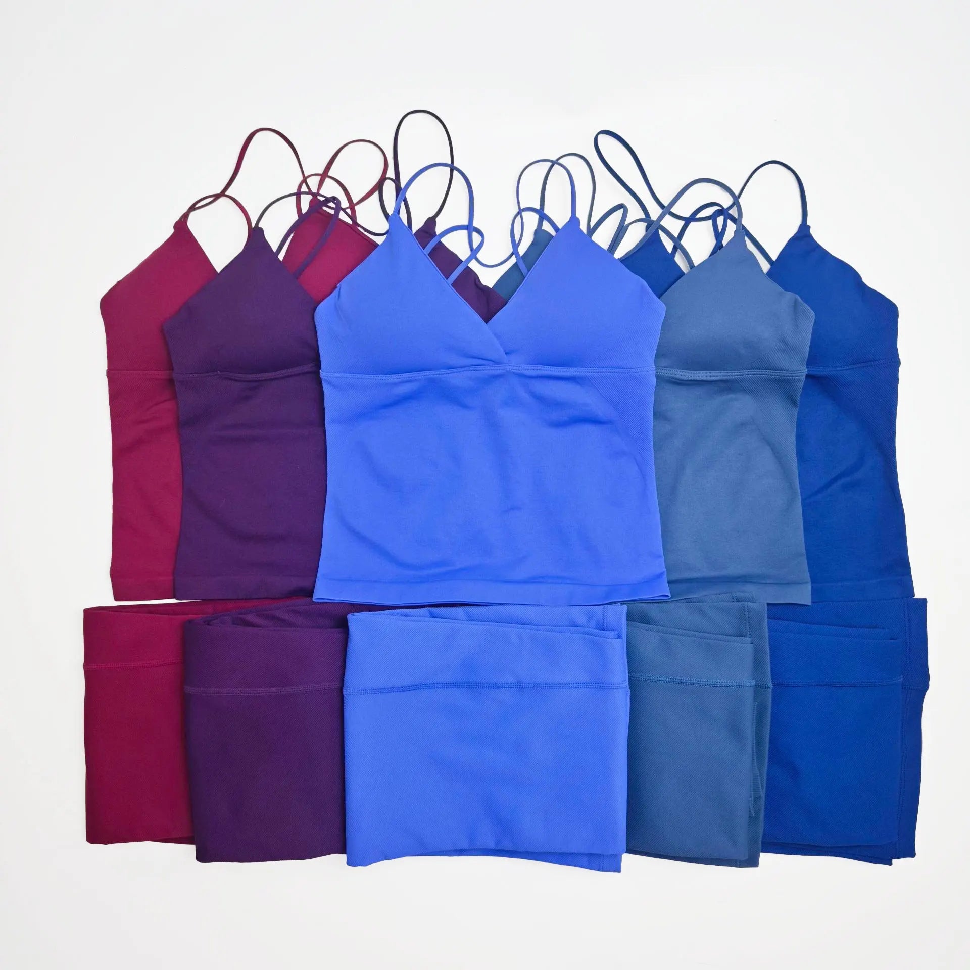NCLAGEN Damen-Sportbekleidung, Vision-Set, verdrehtes Langarm-Oberteil vorne + Schlaghose, 2-teiliger Fitnessanzug, Trainings-Lauf-Outfit, Fitnessstudio-Kleidung