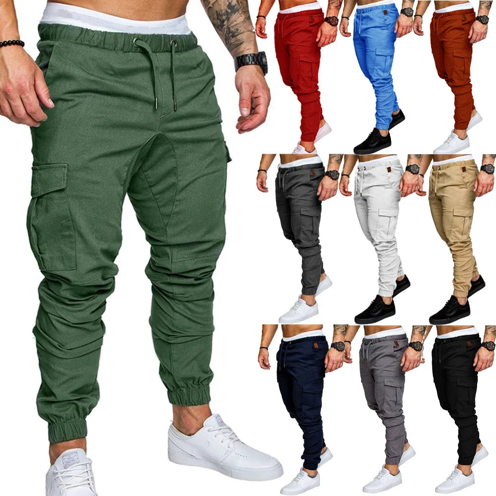Men Pants Thin Fashion Casual Jogger Pants 2020 Streetwear Cargo Pants Men's Multi-pockets Trousers Fitness Gyms Sweatpants Mens Hauptbild