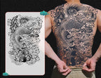 Magic Juice Tinte Wasserdichte Tattoo Aufkleber Große Größe Kräutersaft Temporäre Tattoos Männer Body Art Drache Tiger