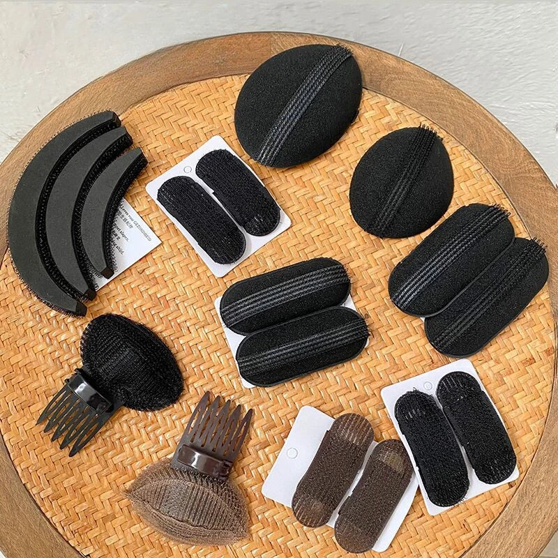Haarkissen unsichtbar flauschig Puff Haarpad Schwamm Clip Dutt Bump It Up Volumen Haaransatz Damen Mädchen Styling Zubehör