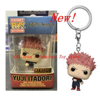 Neueste FUNKO Pocket Keychain Jujutsu Kaisen Megumi Yuji Itadori Nobara Kugisaki Satoru Actionfigur-Sammelspielzeug als Geschenk