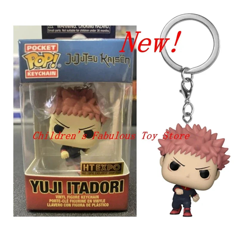 Neueste FUNKO Pocket Keychain Jujutsu Kaisen Megumi Yuji Itadori Nobara Kugisaki Satoru Actionfigur-Sammelspielzeug als Geschenk