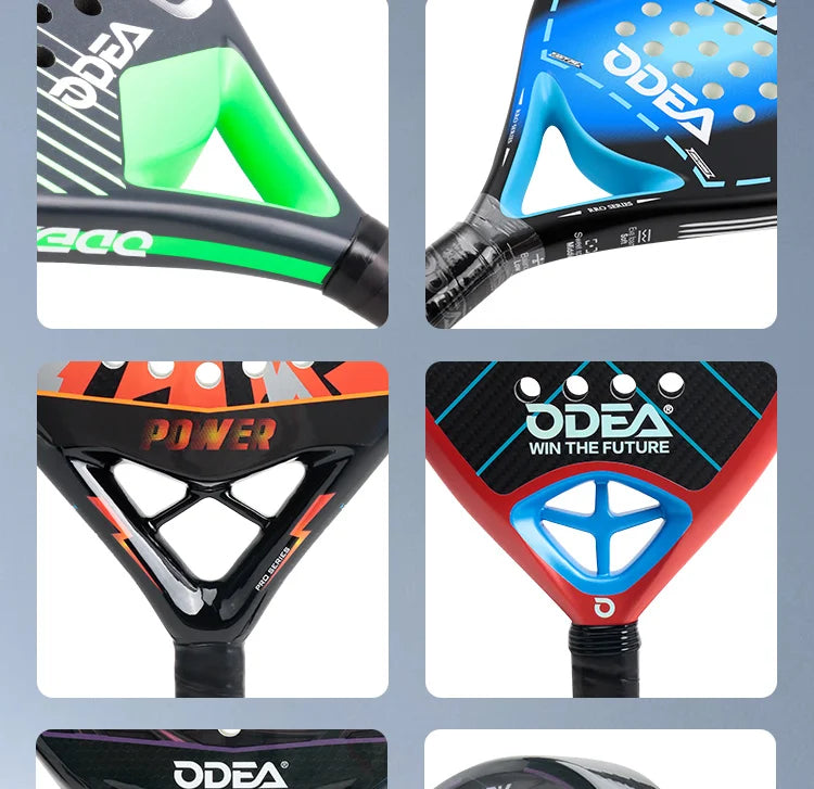ODEA Beach Tennis Schläger Vollcarbon Rauhe Oberfläche Outdoor Sport Schläger Für Herren Damen Erwachsene Fortgeschrittene Spieler 3K 18K