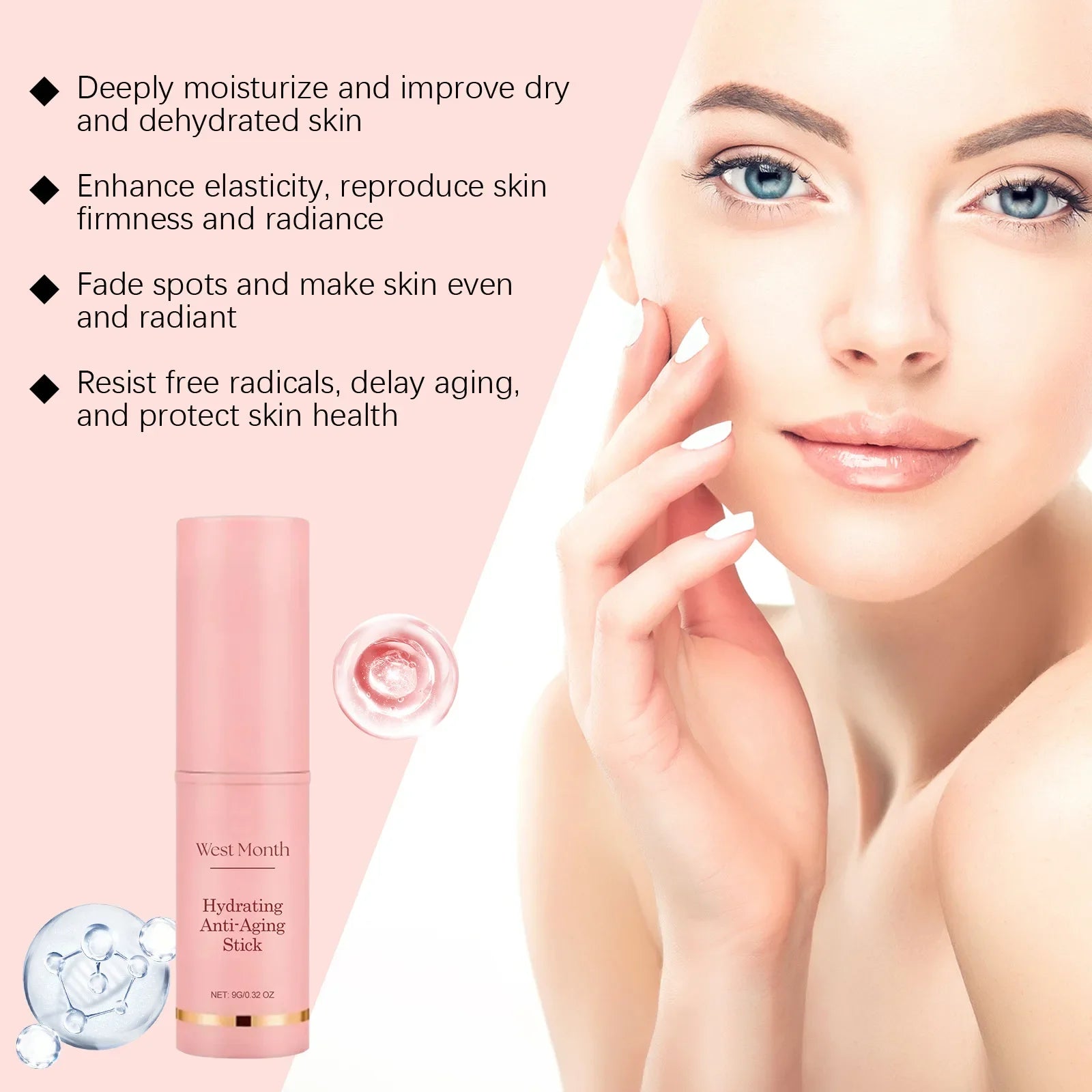 Kollagen Anti-Falten Multi Bounce Balsam Stift Sofortige Anti-Aging Straffung Anhebung Aufhellung Mattierende Gesichtshaut Feuchtigkeitspflege Kosmetik