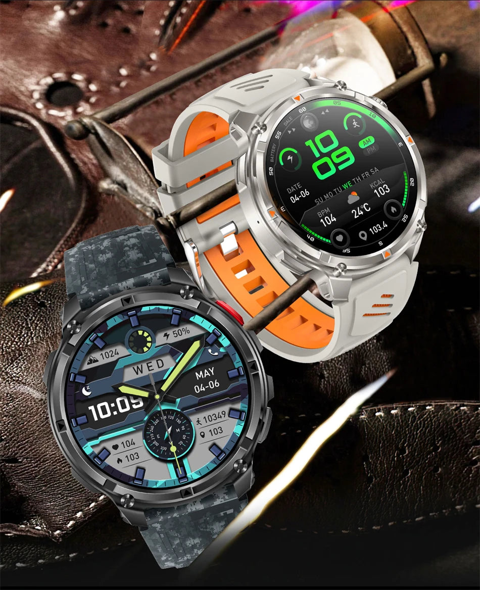 2026 Neue T-Rex 3 Ultra 1100mAh Smartwatch 5ATM Wasserdicht Outdoor Sport GPS Track Herzfrequenz Kompass Bluetooth Anruf Smartwatch