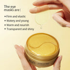 "30 Stk. 24K Gold Augenmasken-Pads – Anti-Aging & Behandlung dunkler Augenringe, feuchtigkeitsspendender Kollagen-Boost für geschwollene Augen"