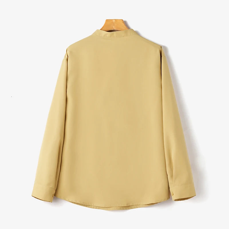 ZANZEA Damen Mode Weiße Hemden Lässig Weite Button-Down-Blusen 2024 Sommer Büro Bluse Koreanische OL V-Ausschnitt Langarm Tuniken