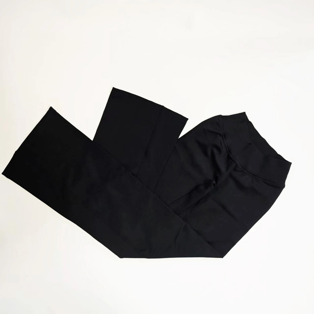 NCLAGEN Vision Flares Damen Fitnessstudio Fashion Yogahosen mit überkreuzter Vorderseite, hoher Taille, nahtlosen Sport-Leggings, Fitness-Hosen mit weitem Bein