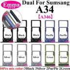10Pcs Dual-Karten-Telefon-SIM-SD-Kartenfach für Samsung Galaxy A14 A24 A34 A54 A13 A23 A33 A53 A73 SIM-Kartenhalter-Adapter-Schublade