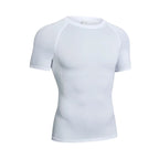 Herren Kompressions-Langarmshirt Schwarz Fitness-T-Shirt Männer Laufen Schnelltrocknend Gym-Top Sonnenschutz Sport-Baselayer