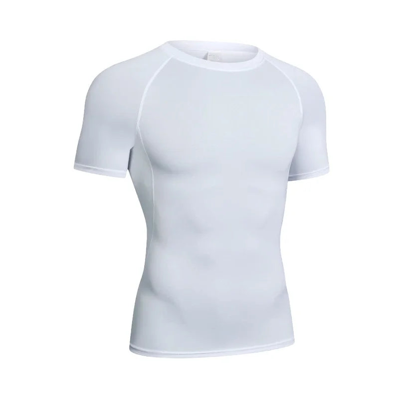Herren Kompressions-Langarmshirt Schwarz Fitness-T-Shirt Männer Laufen Schnelltrocknend Gym-Top Sonnenschutz Sport-Baselayer