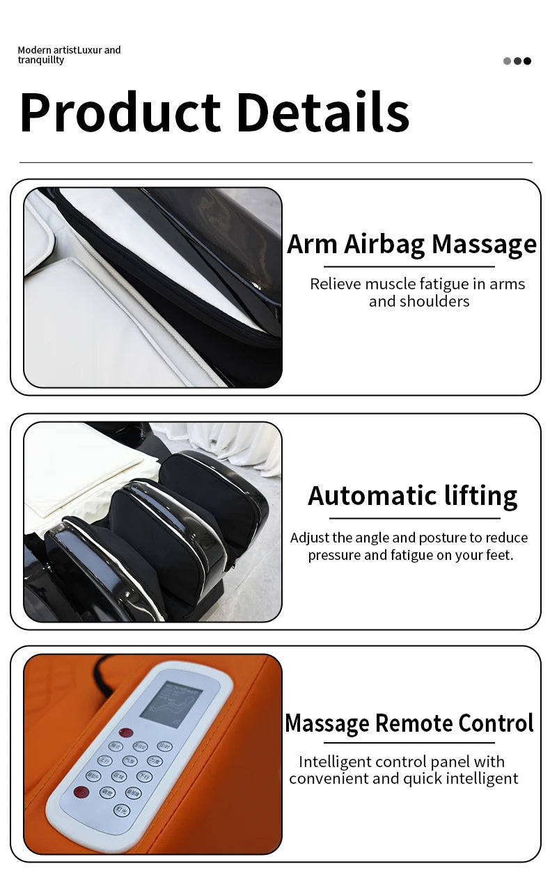 Salon Head Spa Shampoo Massagebett Kunstleder Kopftherapiebett Automatisches Massage-Shampoo-Stuhl Haar-Spa-Ausrüstung Langlebig