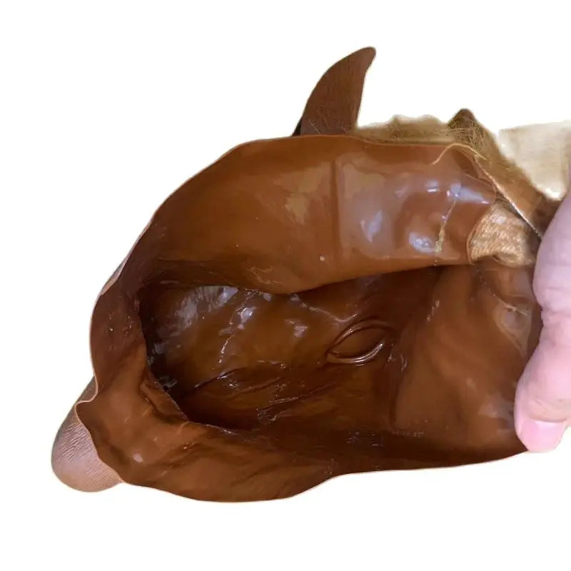 Herren Braunes Pferd Masken Mädchen Lustige Pferdekopfmaske Latex Tiermaske Neuheit Halloween Cosplay Kostüme Kopfbedeckung Mascara De Latex
