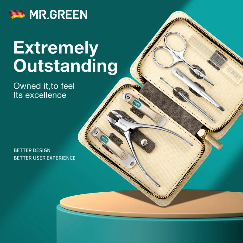 MR.GREEN Maniküre-Set Farbkontrast Nagelknipser Schneider Werkzeuge Kits Edelstahl Pediküre Reiseetui für Mann Frau Hauptbild