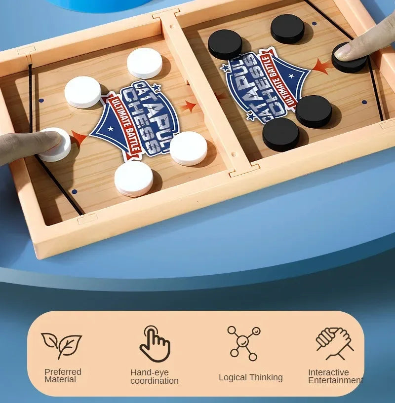 Fast Sling Puck Spiel Schleuder-Schach Tischschach Puzzle Partyspiel Erwachsener Kind Familienspiel Desktop-Battle-Brettspiele