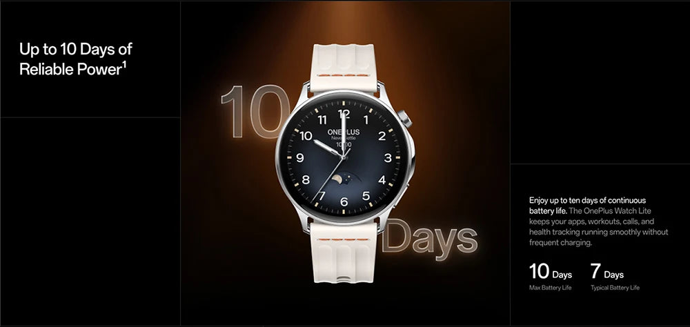 Globale Version OnePlus Watch Lite Smartwatch, 1,46 Zoll Display, 59g, 10 Tage zuverlässige Akkulaufzeit, Herzfrequenz, Blutsauerstoffüberwachung