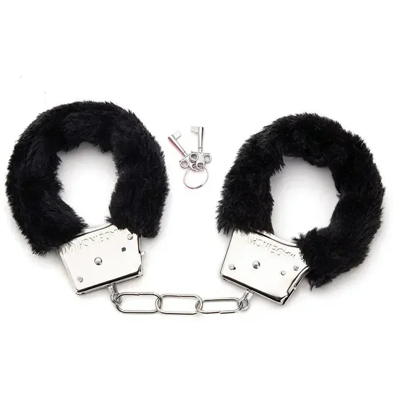 BDSM Handfesseln Sex Hände Bindespielzeug Einstellbare Metall Plüsch Handschellen Fesseln Fetisch Sklave Paare Erwachsenenspiel Produkte