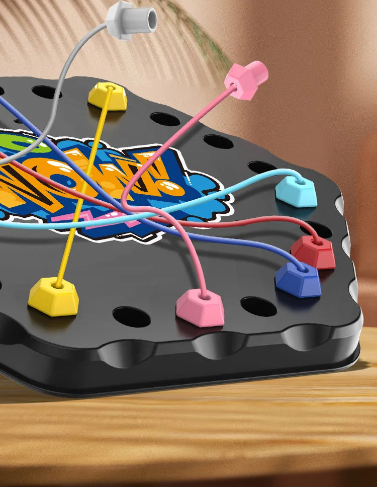 Kinder Seilknoten Puzzle Brettspiel Farbige Linie Gedrehte Verbundene Seile Logik Denkspiel Tischspiel Eltern Kind Interaktives Spielzeug