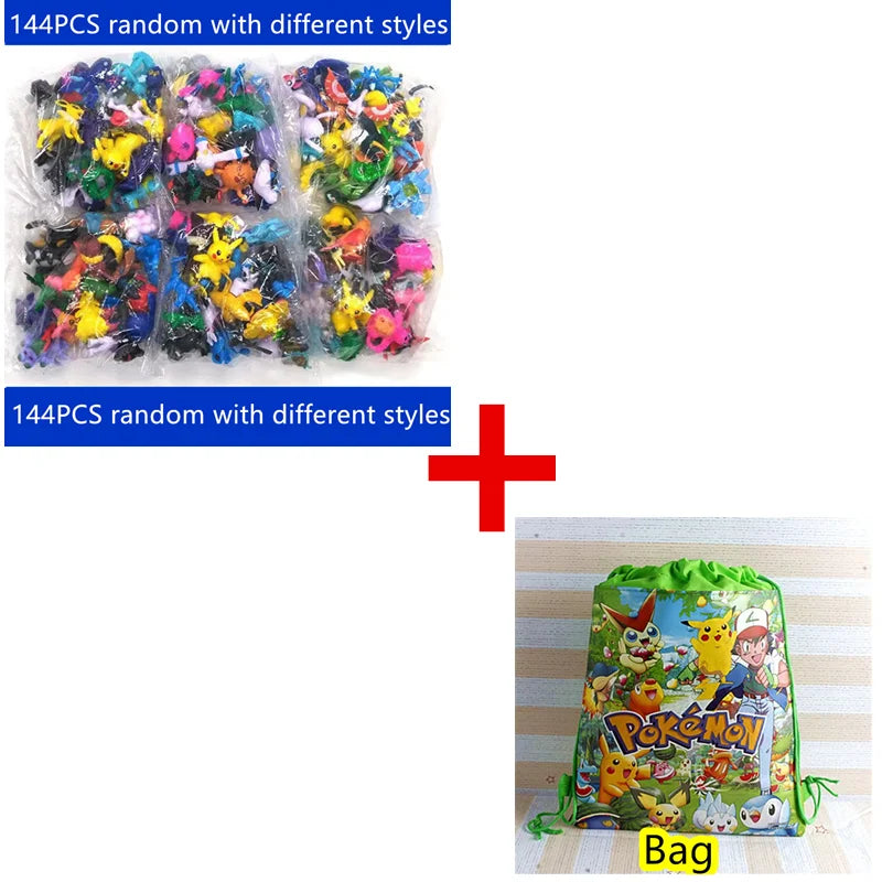 144 Anime Stil Actionfigur Modell Pokémon Figur Spielzeug Ornament Dekoration Sammlerstücke Spielzeug für Kinder Weihnachtsgeschenk