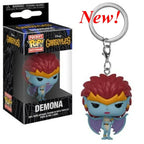 Neue FUNKO Schlüsselanhänger Disney Dämonin Prinzessin Bella Arielle Alice Anna Elsa Bell Jack Sally Stitch Actionfigur Spielzeug Ornamente