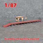 Montage Architekturmodell Zug Modelleisenbahn Bahnhof Bahnsteig Miniatur Sandtisch Diorama H0 Maßstab Modellbausatz 1/87