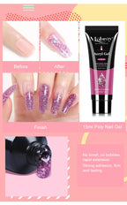 LIMEGIRL Nagelkunst-Set Poly-Nagelgel-Verlängerungs-Soak-Off-Gel-Set Nagelkunst-Acrylgel-Lack-Set für Anfänger Halbpermanentes Gel So