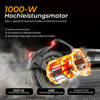 V5Pro Offroad E-Scooter 10 Zoll ABE zertifiziert 500W 48V12.5Ah Geländereifen Dual Federung E-Bremse Voltix APP Deutschland