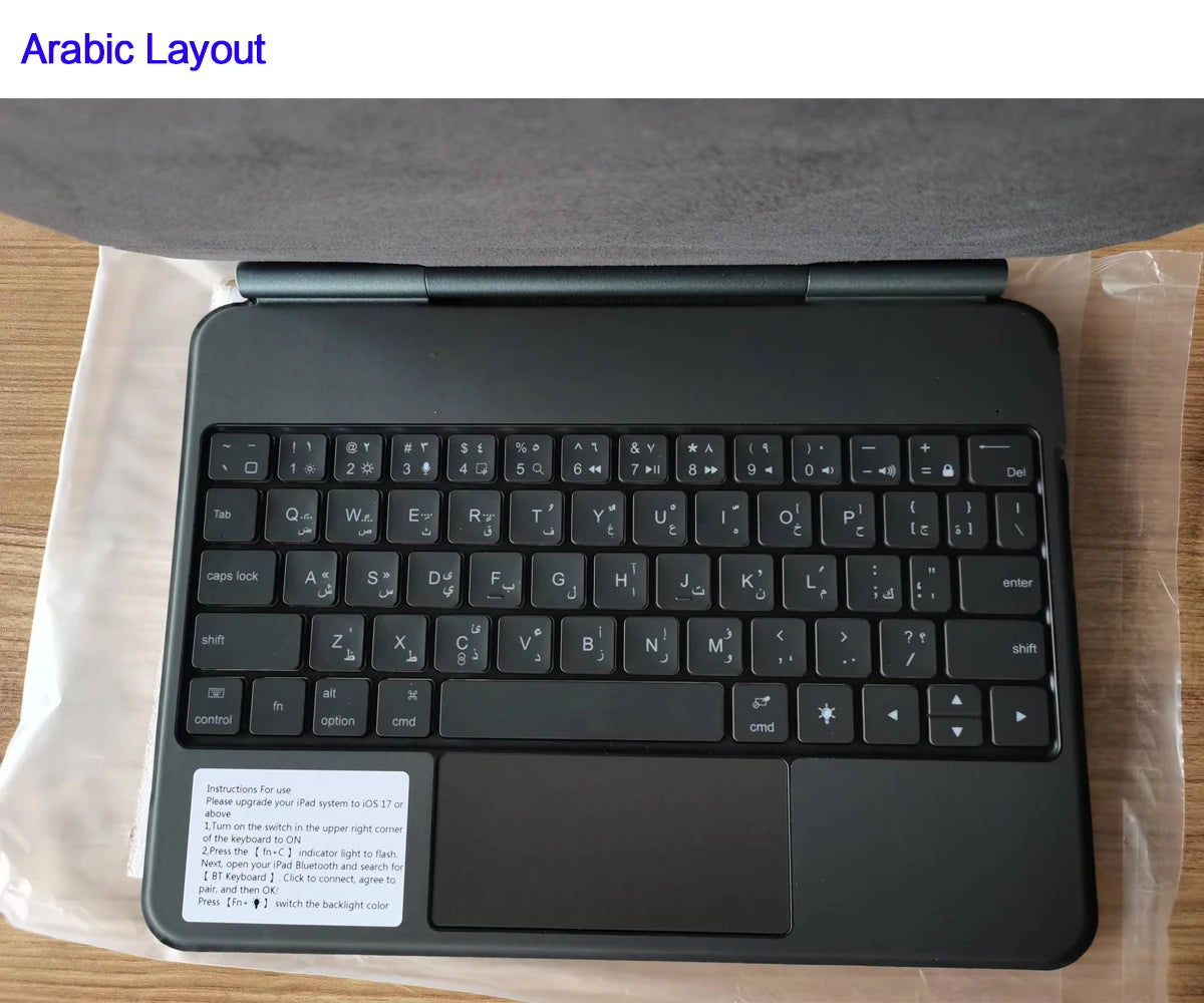 TouchPad Magic Keyboard für iPad Air 11 13 M4 2026 M3 M2 iPad 10 10. Gen. Air 4 5 6 iPad Pro 11 12,9 13'' M5 M4 Smart Cover Hintergrundbeleuchtung