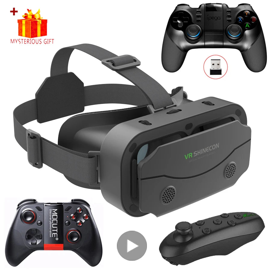 VR Brille 3D Virtual Reality Headset Geräte Helm Linsen Goggles Smart Für Smartphones Handy Mobil Spiel Viar Viewer Set