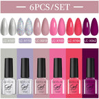 LILYCUTE Nagelgel-Politur-Set, Rosa Grün, Frühling, DIY-Nagelkunst-Design, lang anhaltend, Soak Off UV Gel, Maniküre, Malgel, Vernis-Kit