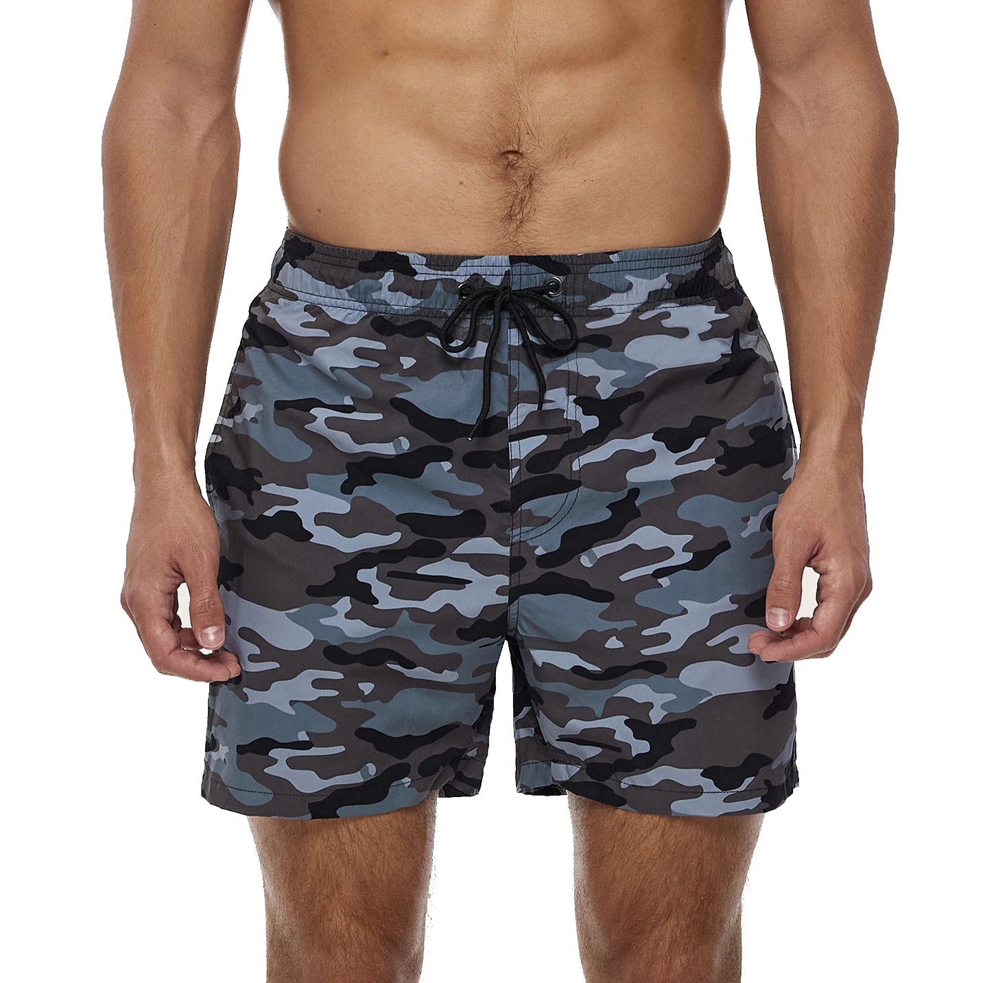 DATIFER Herren Sport-Badeshorts im neuen Stil Polyester-Druck Fitness-Badehose Surfen Badehose Badebekleidung