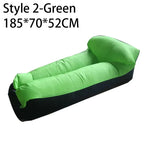 Outdoor tragbares aufblasbares Sofa Strand Faules Luftsofa Faltbarer Schlafsack Oxford-Stoff Campingmöbel 190x70cm