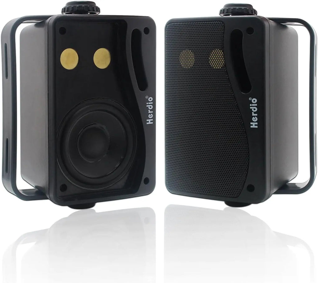 Herdio 3.5'' 2 STÜCK Passive Outdoor-Lautsprecher, kabelgebunden, wasserdicht, 200W, 3-Wege, hochwertige montierbare Wandlautsprecher mit überragendem Klang