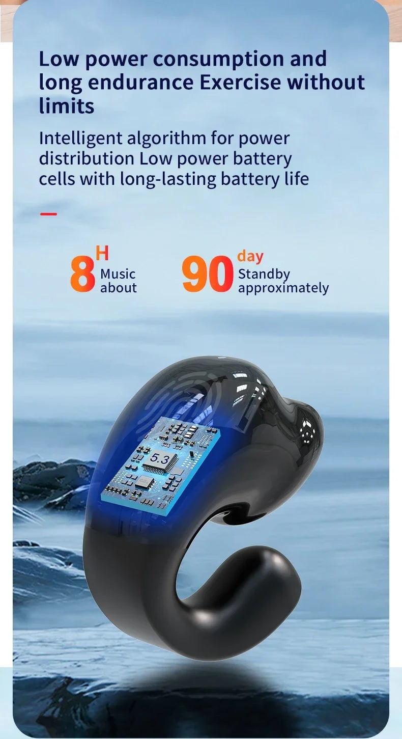 Kabellose Kopfhörer Bluetooth 5.3 Ohrhörer mit Mikrofon Einzelner In-Ear Sport Wasserdichte TWS Earbuds Bluetooth Freisprech-Headset