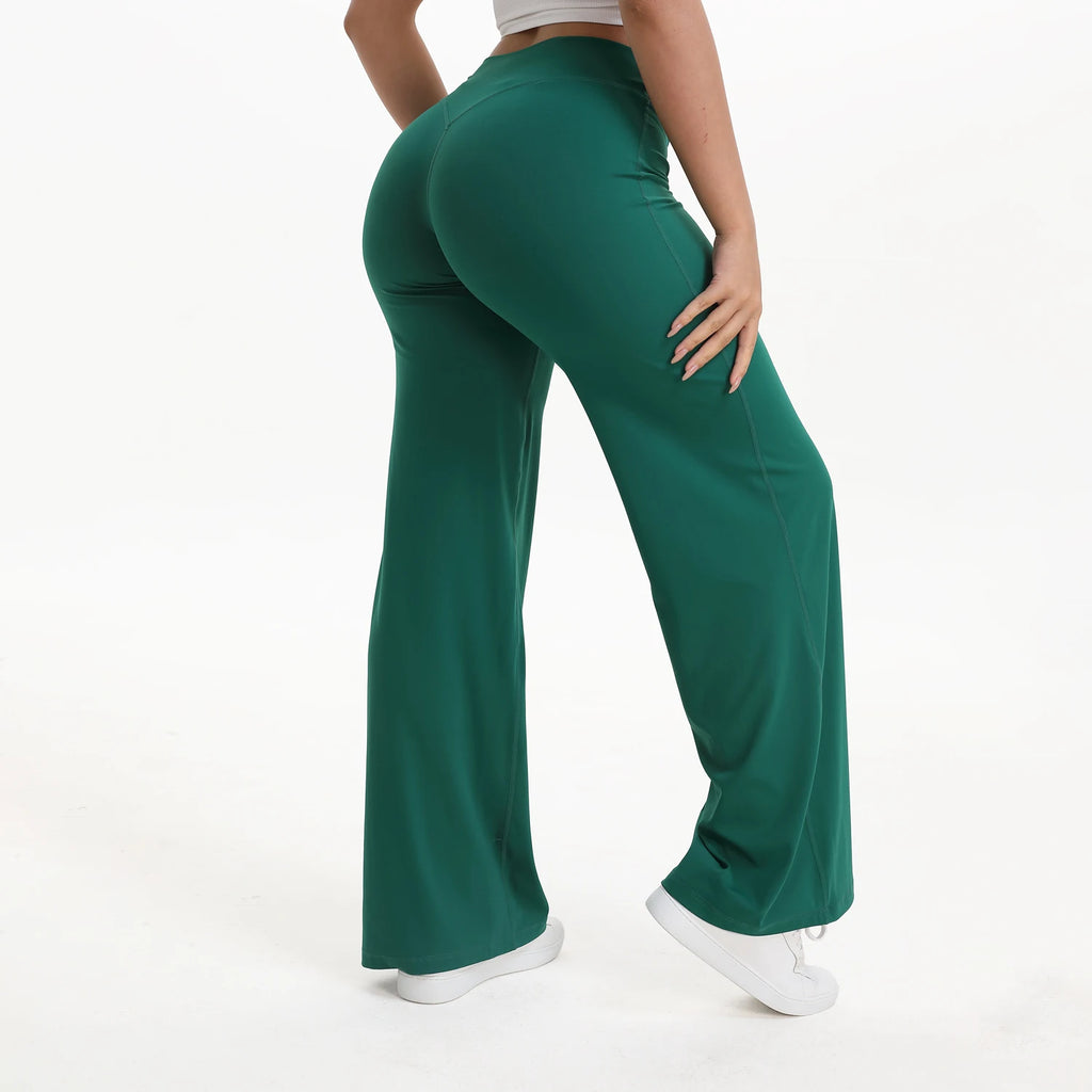 SoftMotion Damen Leggings Gerade Beine Mittlere Taille Yoga-Hose GYM-Leggings Naked Feel Pilates Laufhose Sporthose